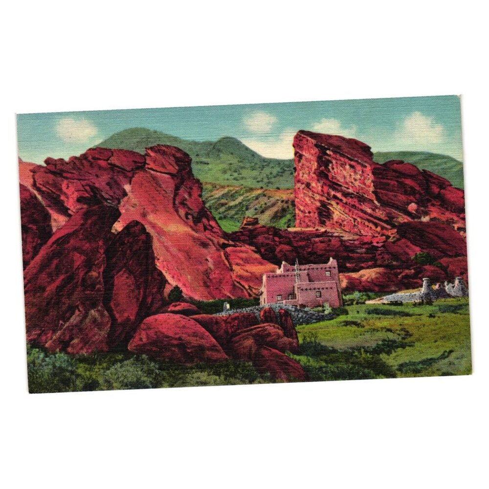 Park Of Red Rocks Denver Mountain Colorado Vintage Postcard Sanborn Souvenir